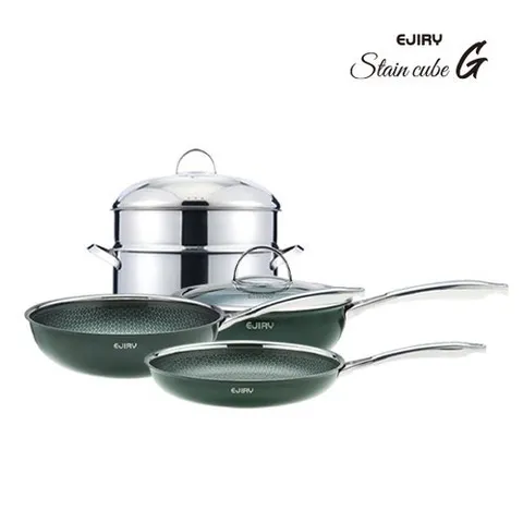 에지리 스텐큐브G 프라이팬 풀세트 (9L 특대 곰솥 포함)