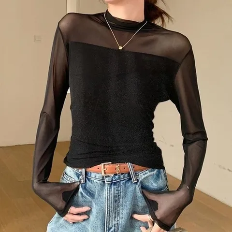 셀러허브 패션 [룽스_62]벨벳 반목 티셔츠 벨벳티셔츠 LM-0693 (45829505)