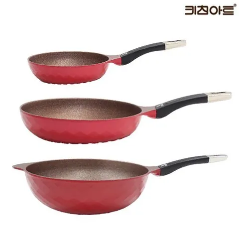 키친아트 꼬뜨 스톤코팅 인덕션 후라이팬세트 3종D(후20+32+궁32)