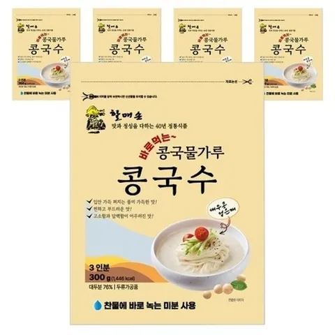 패션플러스 할매손 콩국물가루 콩국수 300g x 5개22313685587868
