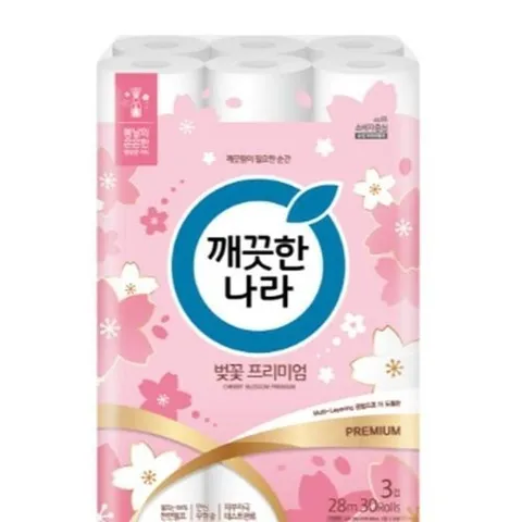 셀러허브 1 [XBFG170O_56]벚꽃 화장지 3겹 데코화장지(28mX30롤)
