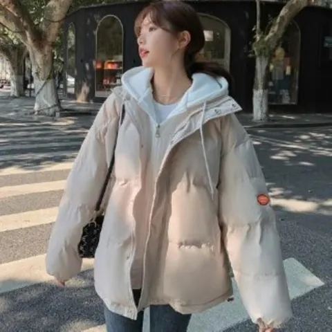 셀러허브 패션 여성용 오버사이즈 캐주얼 후드 패딩 점퍼