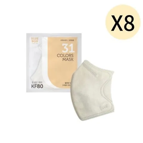 셀러허브 생활리빙 블루본 KF80 마스크 초소형 코코넛화이트 30매 X 8 (32777137)