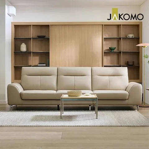 자코모 드바인 4인 천연면피 소가죽 소파