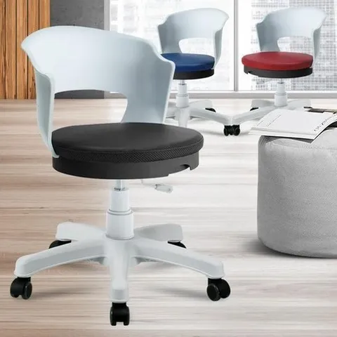 셀러허브 1 [RGL6P589]화이트등받이원형의자 바퀴달린 보조 진찰