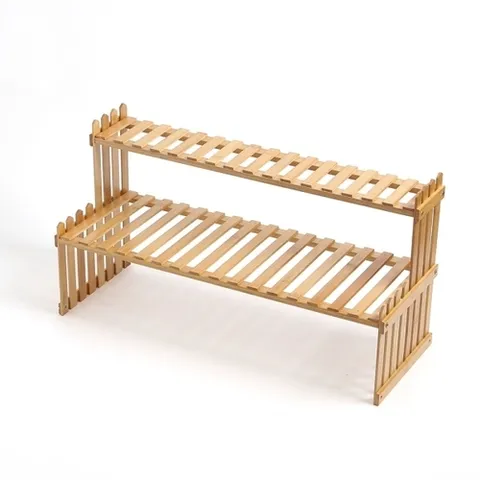 패션플러스 [비투비월드] 홈플랜트 2단 대나무 화분진열대(57cm) (내추럴)12