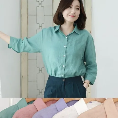 웬디즈갤러리 7부 베이직 린넨 남방