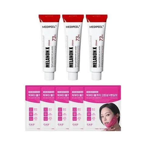 셀러허브 1 메디필 멜라논 엑스크림 30ml x3 + CKD 콜라겐 브이턱 리프팅 마스크 5매