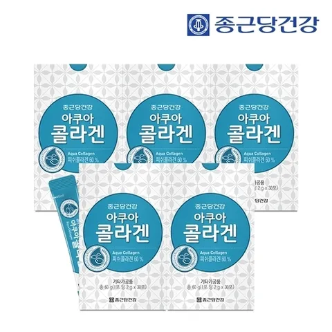 종근당건강 아쿠아 콜라겐 (2gX30포) 5박스(총5개월분)
