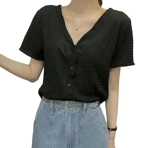 셀러허브 패션 [라일리여성의류] Rly 여성 반팔 데일리 브이넥 주름 가디건 (47581520)