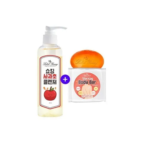 라벨영 저자극 쇼킹사과초클렌저1개 쇼킹바디바 카밍버전 1개