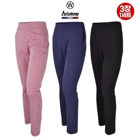 삼정 여성 여름 쿨 허리밴드 스판바지 3종1세트_P393193745