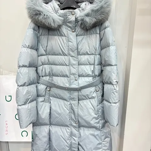 크로커다일레이디 롱기장 구스 다운 라이트그레이