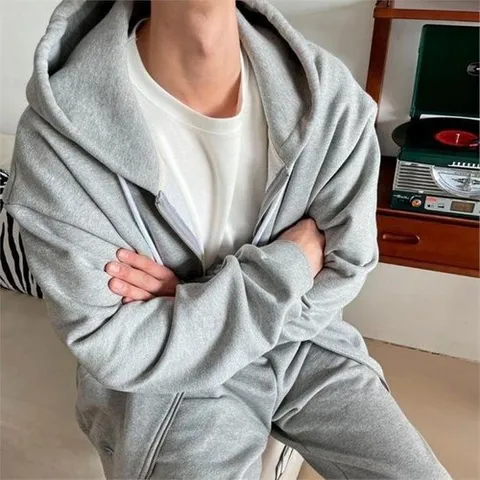 셀러허브 패션 남자 후드집업 츄리링 무지 조거 세트