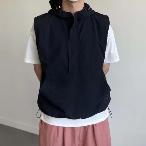 셀러허브 패션 [왓위웨어]  아노락조끼 얇은바람막이 여름반집업