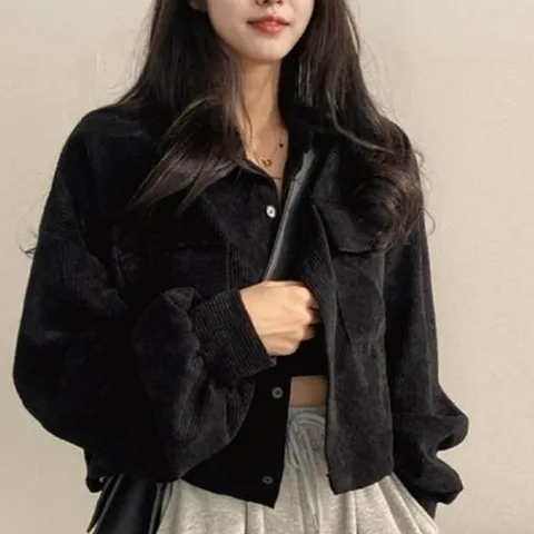 엄지척 클래식 캐주얼 디자인 여자 셔츠겸용 골덴 카라 재킷20340339667501