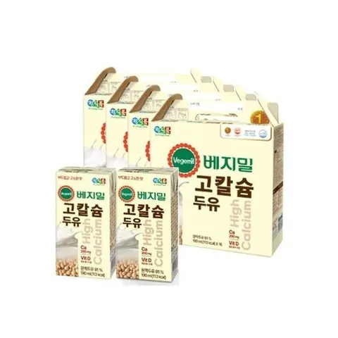 셀러허브 식품 베지밀 고칼슘 두유 190mlx16팩x4박스 (64팩) (51151827)