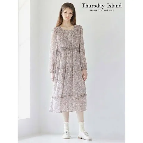 써스데이아일랜드 Thursday Island] 스모킹 포인트 플라워 원피스(T246MOP139W)