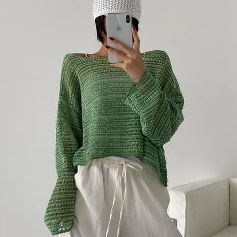셀러허브 패션 여자 루즈핏 커버업 시스루 티셔츠