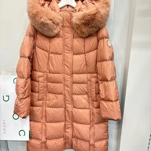 크로커다일레이디 탈부착폭스 털카라 롱기장 구스 나노 다운