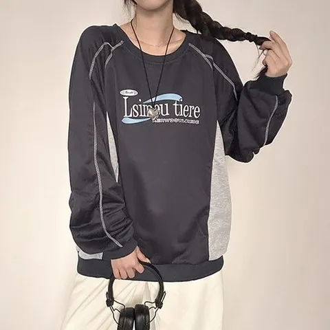 셀러허브 패션 [더블디] 남녀공용 간절기 캐주얼 레터링 맨투맨 IS-GW04