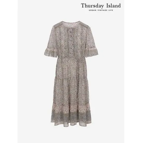 써스데이아일랜드 Thursday Island] 보더믹스 미디 원피스(T246MOP135W)