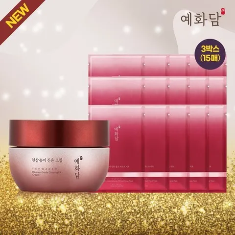수려한 *예화담 천삼송이 진윤골드 [크림 1통+골드마스크 3박스(15매)]