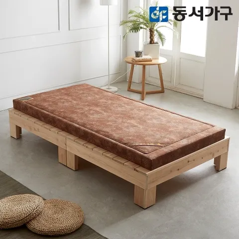 동서가구 알로 무헤드 편백나무 100 프레임 슈퍼싱글 SS 황토볼 고급 보료 흙침대 DF637742