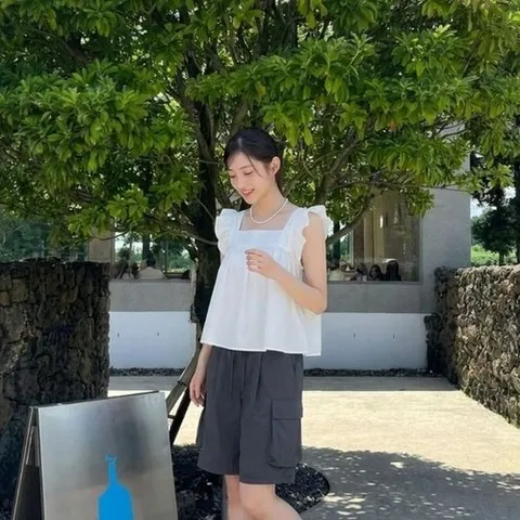비틀버드 캡소매 스퀘어넥 러블리 블라우스 JSD1009810_P429713886