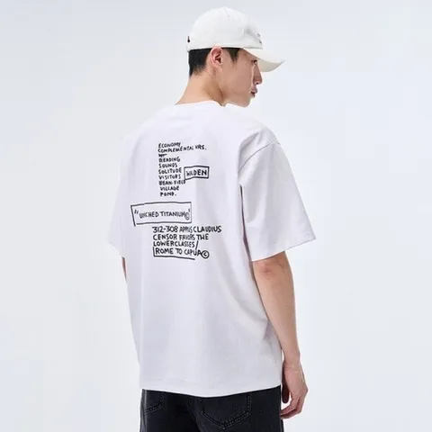 클라이드 앤] 바스키아 레터링 반팔티 FOB TS285MJK