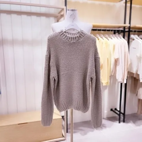 시에로 SG1KTF255리버스 짜임 루즈핏 니트