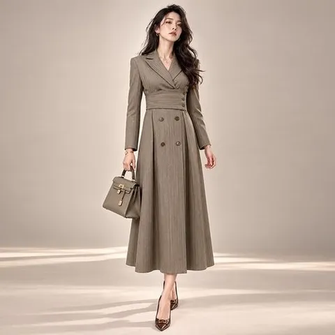 금찌 트링 맥시 자켓 원피스 ST8673D_P439188678