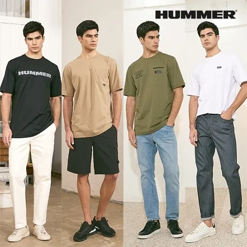 HUMMER 남성 소로나 반팔 티셔츠 4종