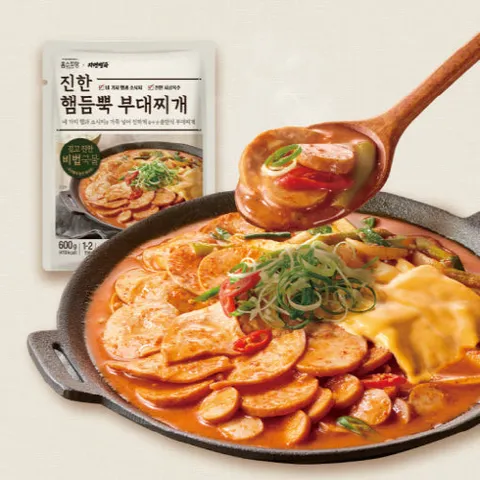 애슐리홈스토랑 진하게 맛을 낸 차돌냉이된장찌개 / 햄듬뿍부대찌개 골라담기