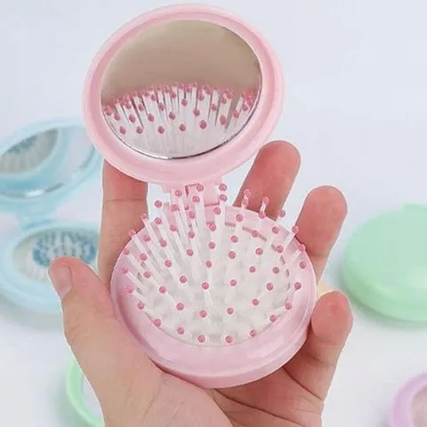 셀러허브 패션 [JHP1609S_51AN]휴대용 접이식 머리빗 헤어빗 거울포함