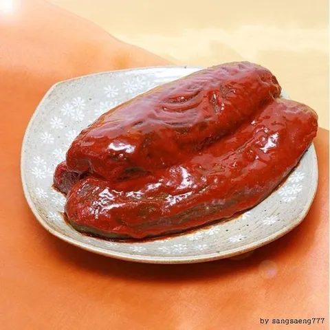 셀러허브 1 장담아전통식품 무장아찌 500g 아이스팩포장 무를 고추장에 숙성시킨 장아찌