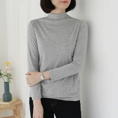 웬디즈갤러리 소프트 하이넥 티셔츠