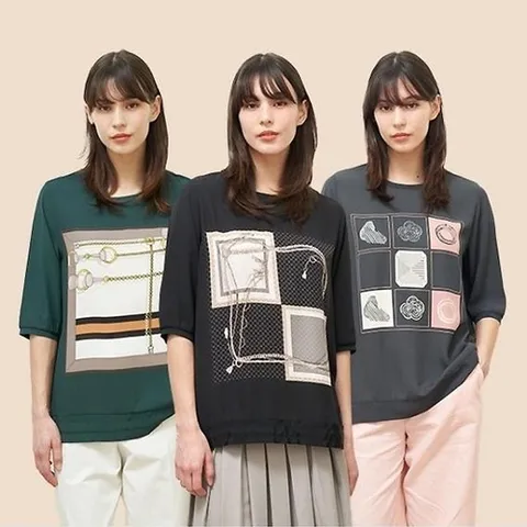 마르조 마르조] [1종] 컷트지 프린트 블라우스