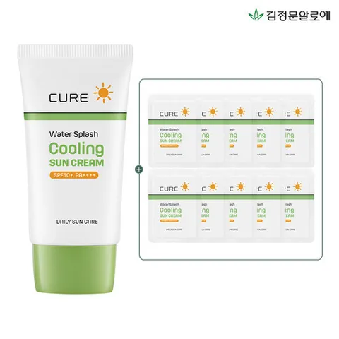 김정문알로에 큐어 쿨링 선크림 40ml+파우치 20ml(총 60ml)