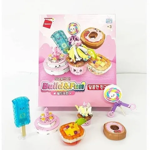 셀러허브 패션 [JHQRZHB0_4A]블럭 빌드 앤 펀 달콤한 친구들 1 (낱개)