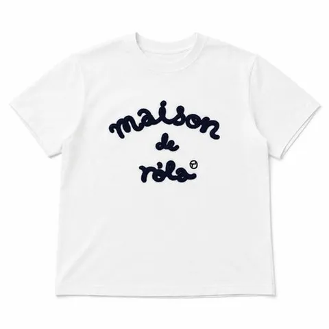 셀러허브 패션 [웰빙창고] 로라로라 MAISON DE ROLA 엠브로이더리 티셔츠 화이트네이비 (51927330)