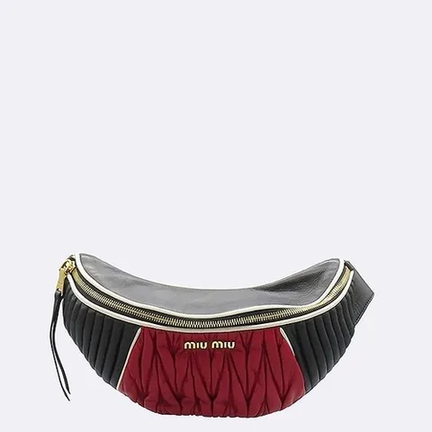 미우미우 고이비토 중고명품 MIU MIU(미우미우) 5BL008 마트라쎄 레더 벨트 라이더 힙색 벨트백