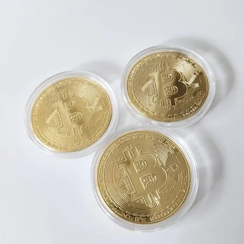 셀러허브 1 비트코인_모형주화_투명케이스_금화4cm