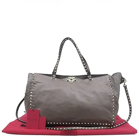 발렌티노 고이비토 중고명품 VALENTINO(발렌티노) BWB00969 브라운 컬러 레더 락스터드 2-WAY