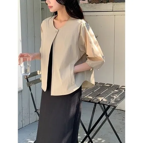 헤레이스 사방스판 자켓 블라우스YMSH26SS483_P425837459