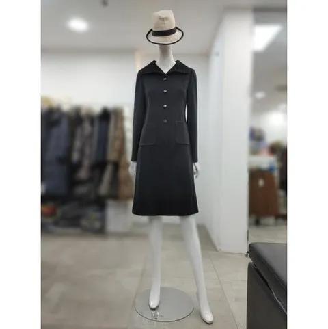 패션플러스 [SI] SI 세이브존04 배색 카라 버튼 장식 원피스 SLO1125190BK (44877360)