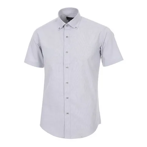 로베르따 디 까메리노 TC 잔체크 버튼다운 슬림핏 그레이 반소매 셔츠 RN2-452-3_P339211103