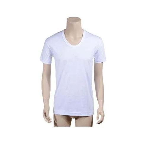 패션플러스 [셀럽하우스] 골지 EBWIUVTM 순면 통기성 무지 남성 반팔런닝 - 백색