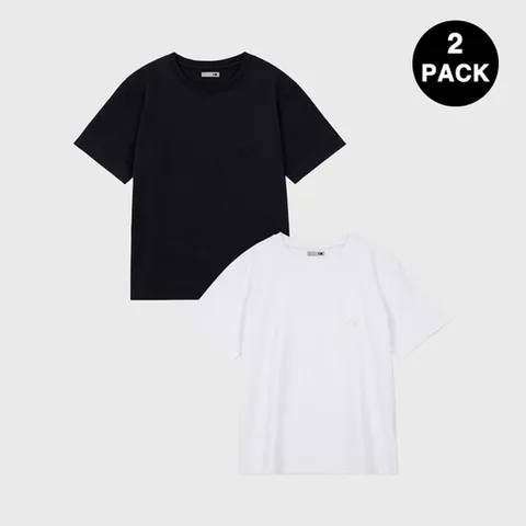 패션플러스 데일리 우먼즈 수피마 2팩 티셔츠 [MULTI]