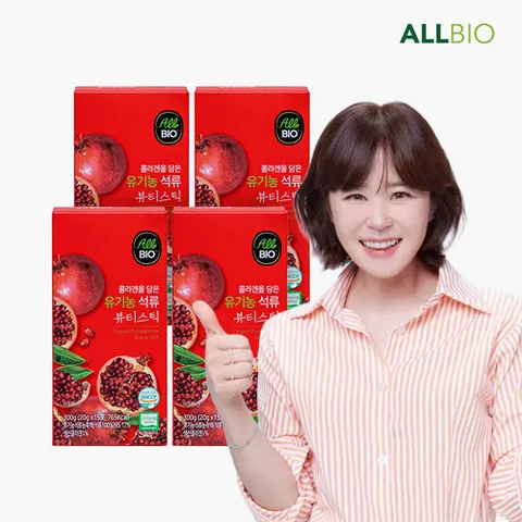 올바이오 유기농 석류 뷰티스틱 4박스X15포(60포)